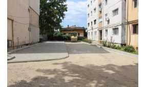 Primul strat de asfalt pe străzile Teiului și Gheorghe Magheru 17.08.2018