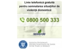 Informații privind linia Telefonică gratuită destinată victimelor violenței domestice gestionată de ANES – 0800 500 333 