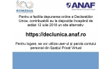 Începând cu data 13.07.2018, ANAF anunță: