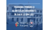 Programul Primăriei Municipiului Focșani și al unităților subordonate Consiliului Local în data de 21 iunie 2021