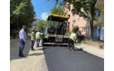 Primul strat de asfalt și pe străzile Panduri și Podgoriei