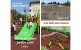 Locul de joacă de pe Strada Longinescu. Cum arăta înainte de august 2019, dar mai ales cu arată după ce a fost dat în folosință