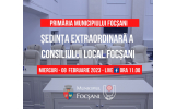Proiectul ordinii de zi al ședinței extraordinare a Consiliului local al Municipiului Focșani ce va avea loc în data de 8 februarie 2023