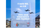 Survol aerian demonstrativ pe cerul Focșaniului