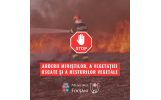 ANUNȚ PRIVIND INTERZICEREA ARDERII MIRIȘTILOR, A VEGETAȚIEI USCATE ȘI A RESTURILOR VEGETALE
