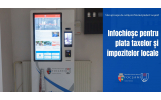 Infochioșc pentru plata taxelor și amenzilor în interiorul Palatului de Justiție Focșani