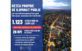 Rețele proprii de iluminat public modern în Focșani, fără fire pe stâlpi și mai eficient cu 30% decât rețeaua actuală