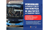 Pensionarii cu pensii de 2.200 lei vor beneficia de călătorii gratuite