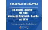 În Focșani se asfaltează și pe timp de noapte