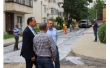 Primul strat de asfalt pe strada George Coșbuc și Teiului
