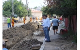 Pe străzile Odobești și Bicaz continuă lucrările 