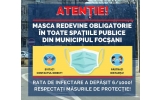 Masca de protecție devine OBLIGATORIE atât în spațiile închise cât și în cele deschise